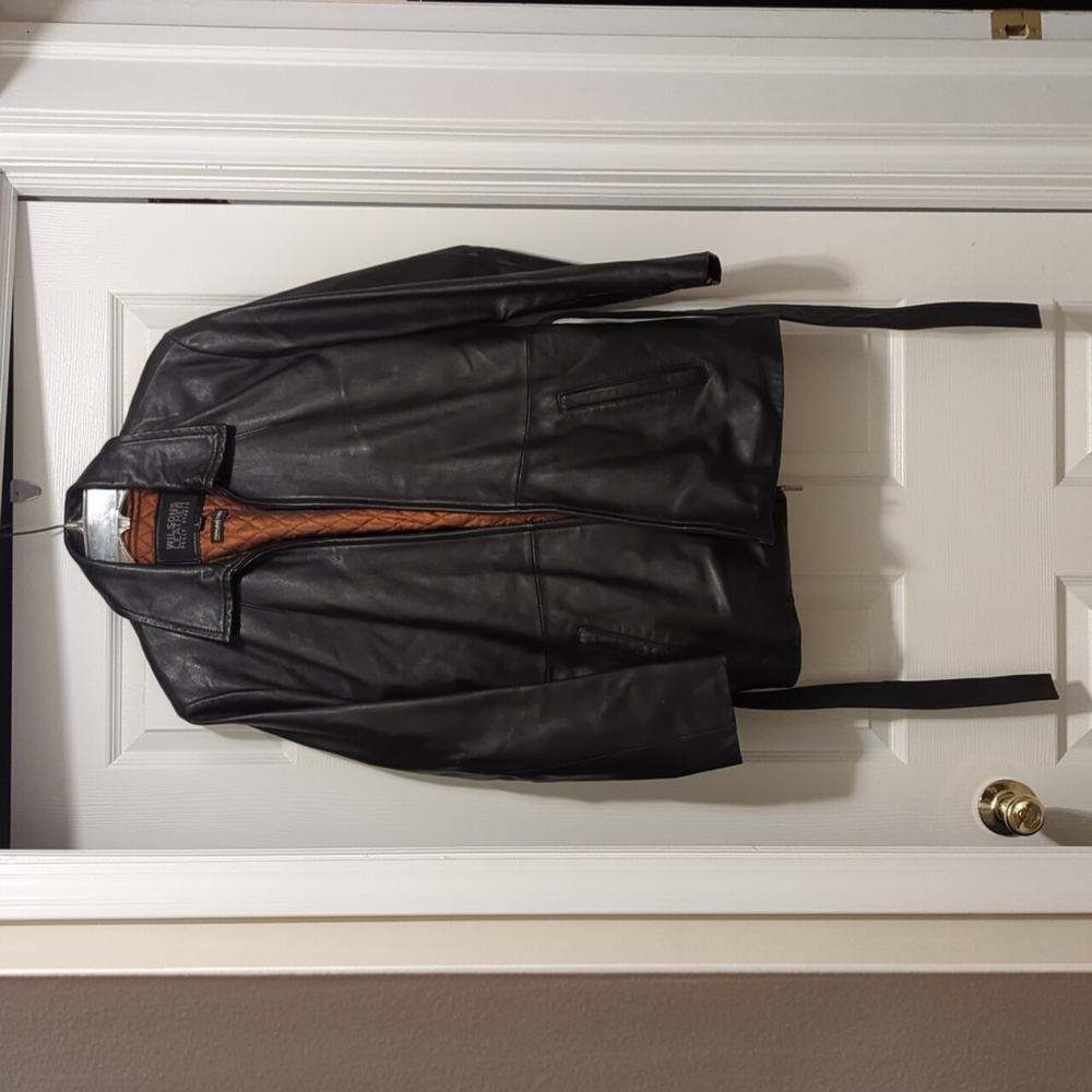 Black leather jacket Wilson's leather size large
